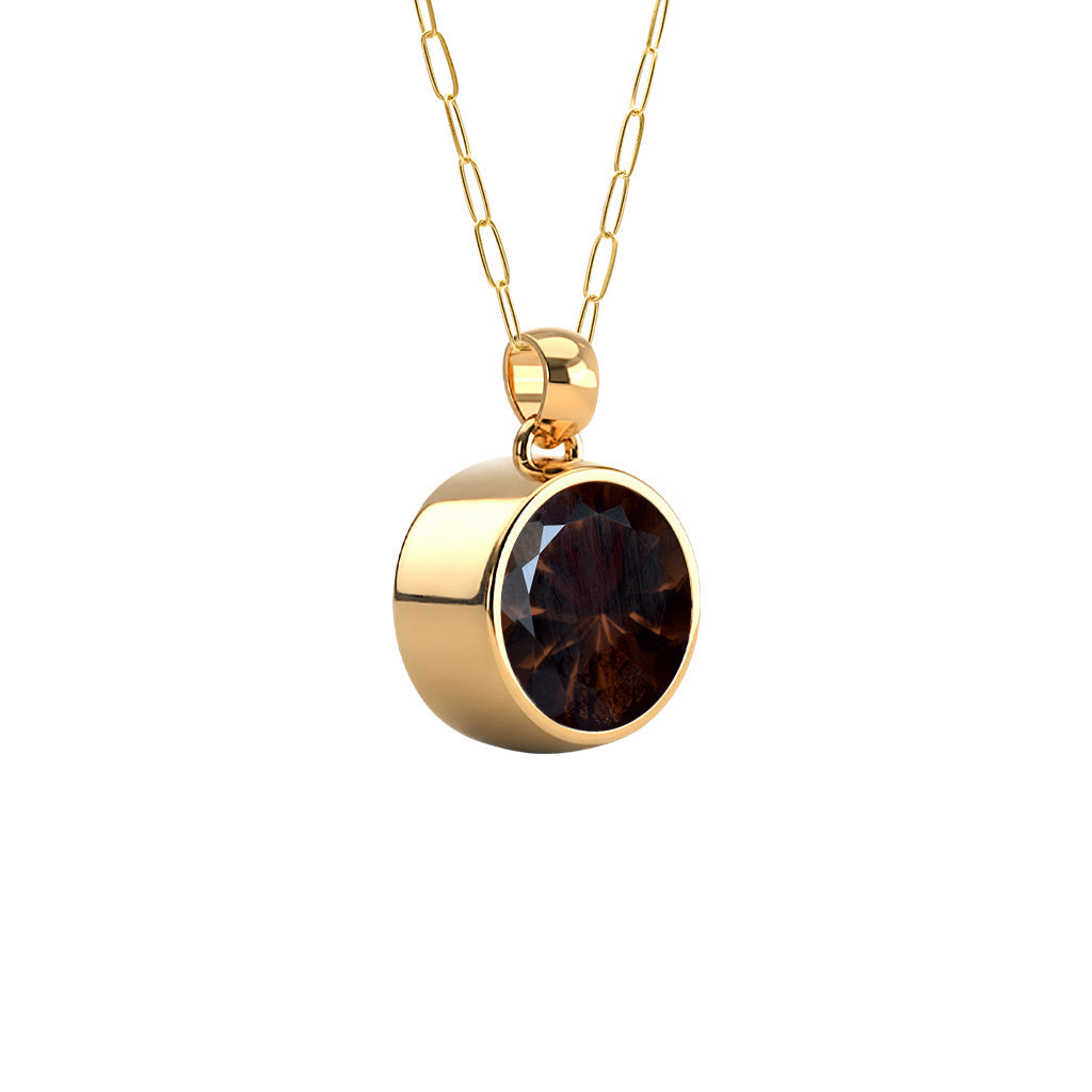 Jamestown Smoky Quartz Pendant in 14k Gold (November)