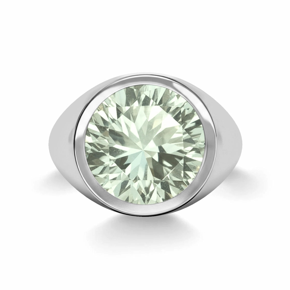 Jamestown Green Amethyst Ring in 14k Gold (February)