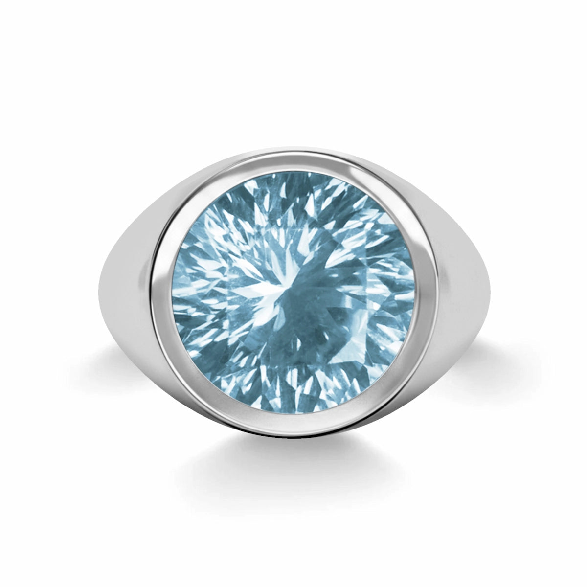Jamestown Nantucket Blue Topaz Ring in 14k Gold (December)