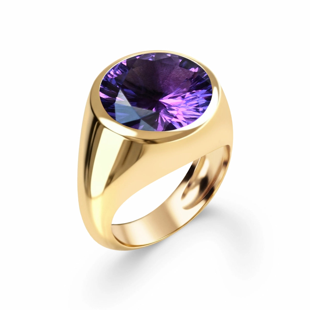 Jamestown Amethyst Ring in 14k Gold (February)