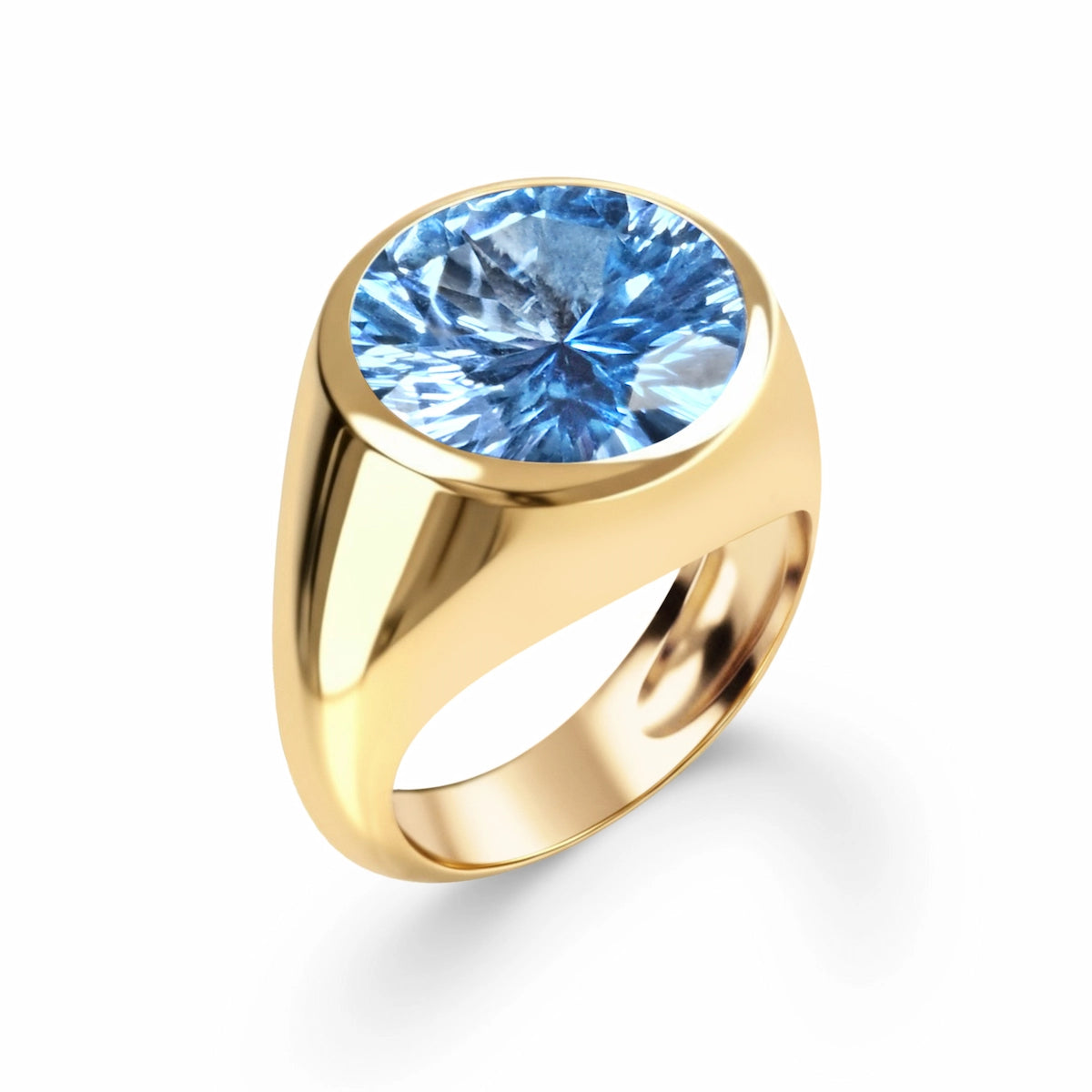 Jamestown Aquamarine Ring in 14k Gold (March)