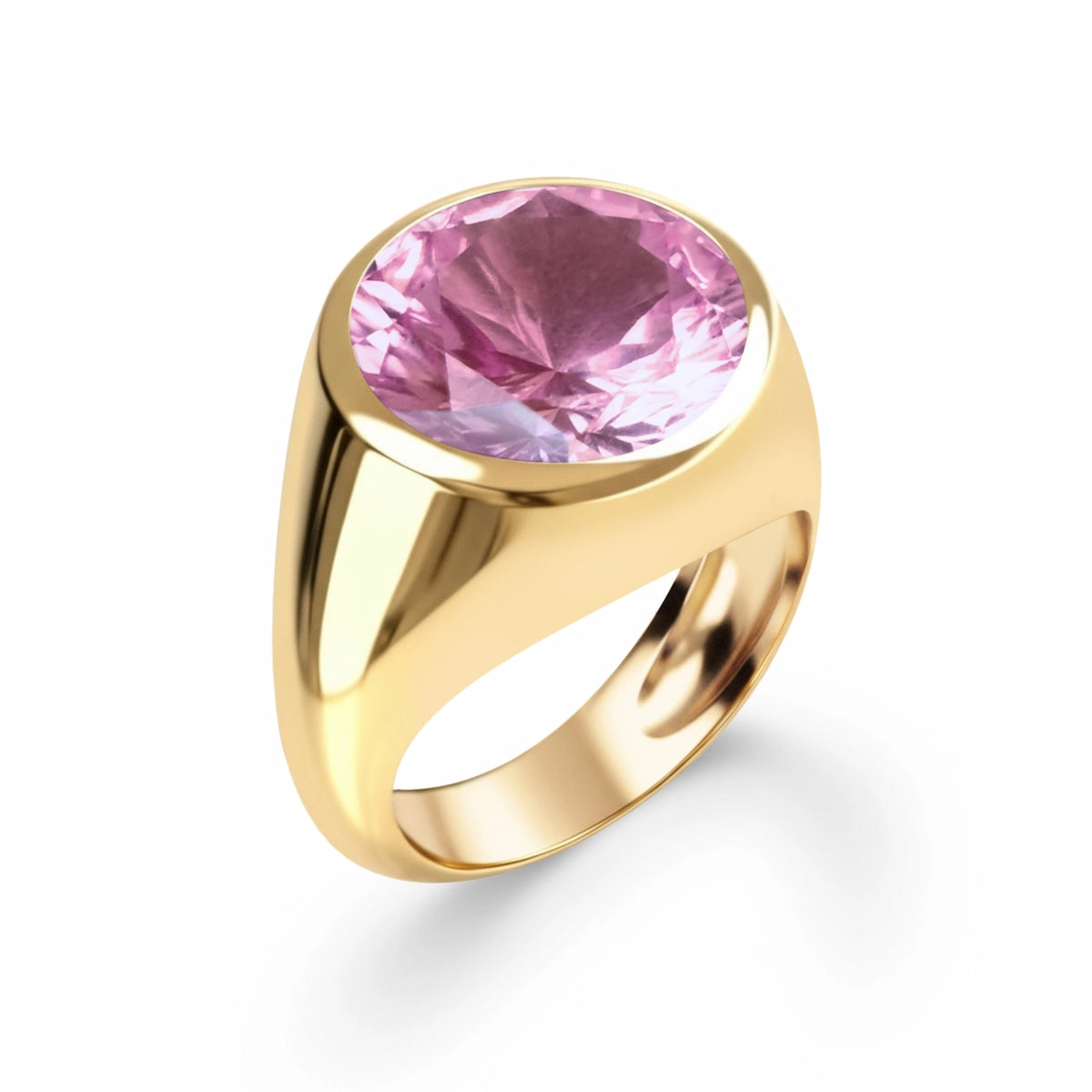 Jamestown Pink Sapphire Ring in 14k Gold (October)