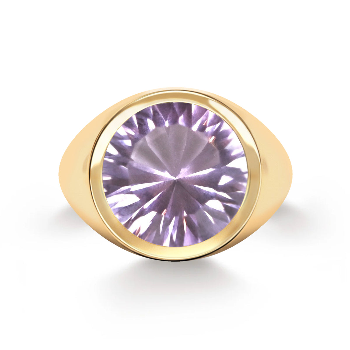 Jamestown Rose de France Amethyst Ring in 14k Gold (February)