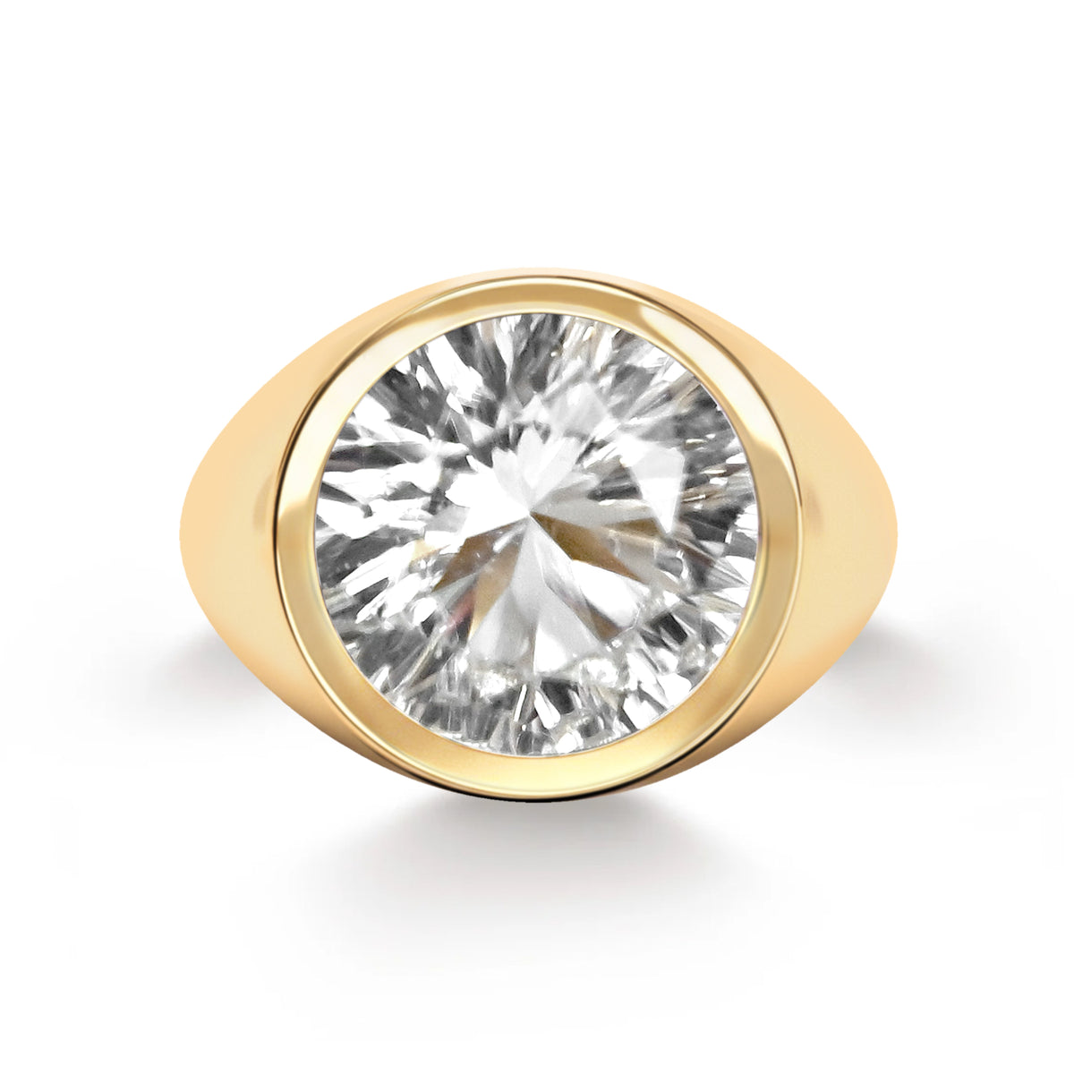 Jamestown White Topaz Ring in 14k Gold (April)