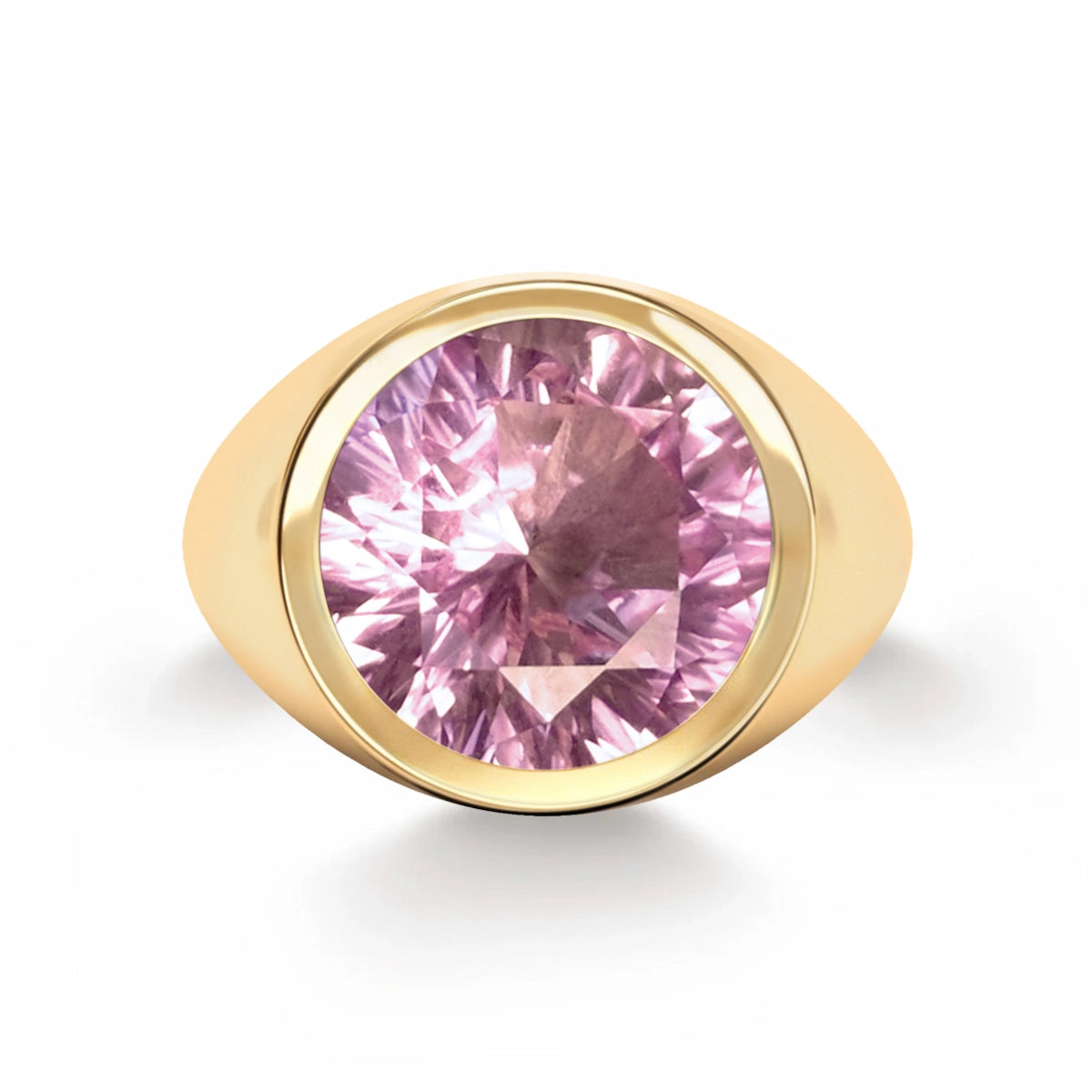 Jamestown Pink Sapphire Ring in 14k Gold (October)