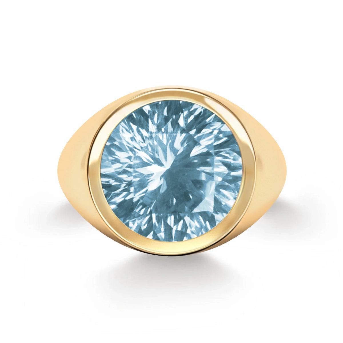 Jamestown Nantucket Blue Topaz Ring in 14k Gold (December)