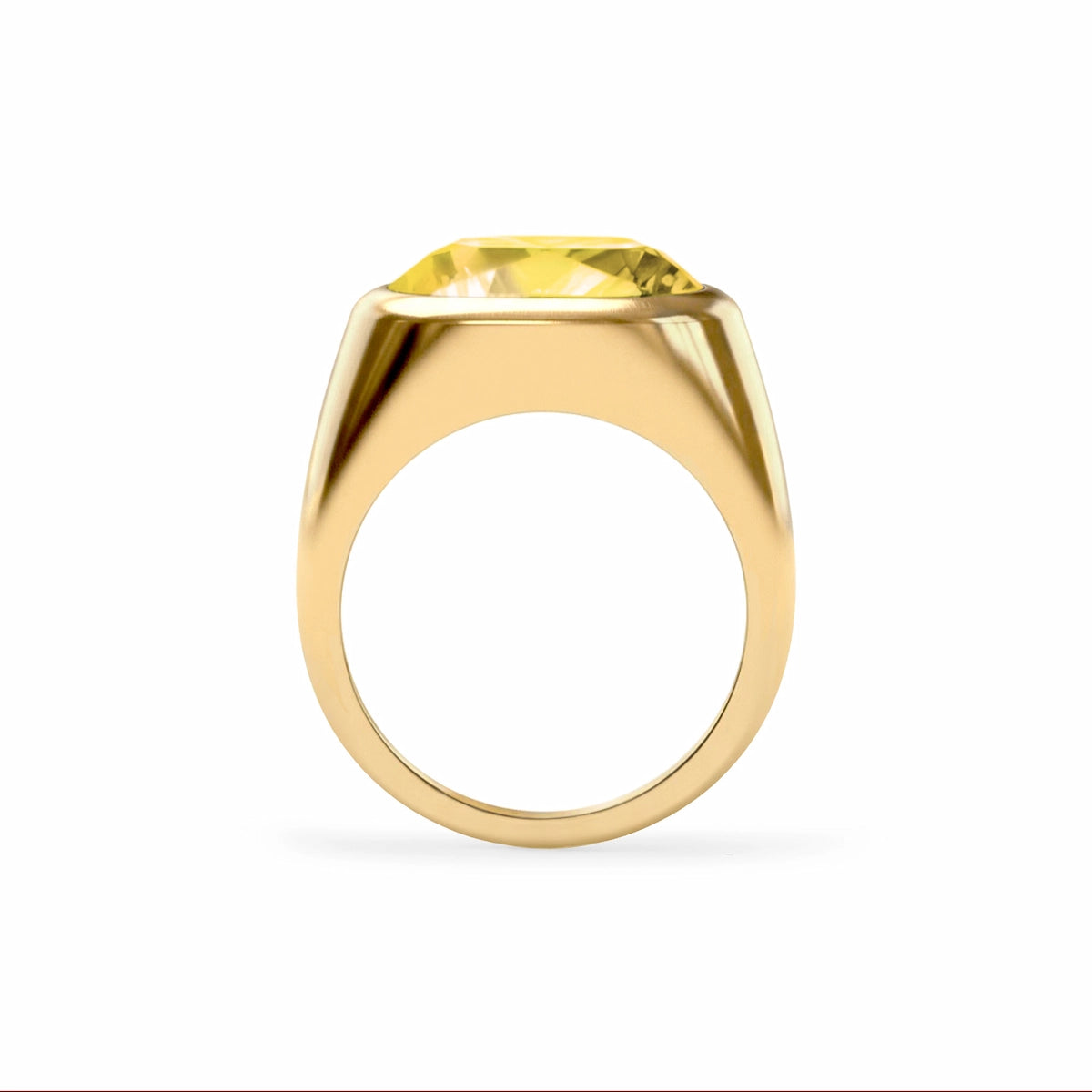 Jamestown Lemon Verbena Quartz Ring in 14k Gold (August)
