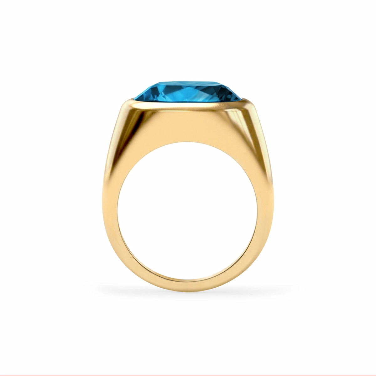 Jamestown Atlantic Blue Topaz Ring in 14k Gold (December)