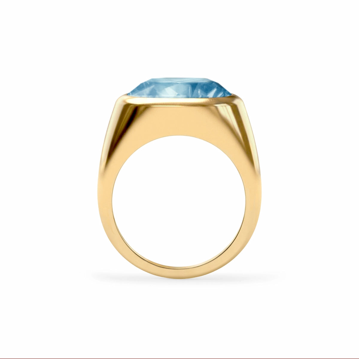 Jamestown Nantucket Blue Topaz Ring in 14k Gold (December)