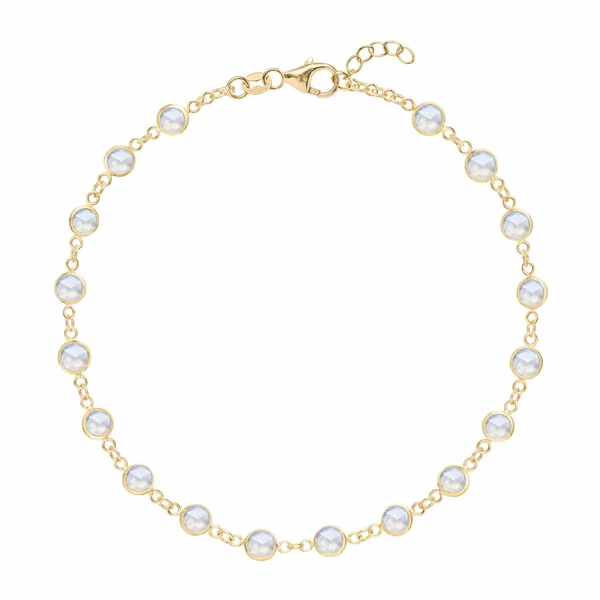 Newport Moonstone Bracelet in 14k Gold (June)