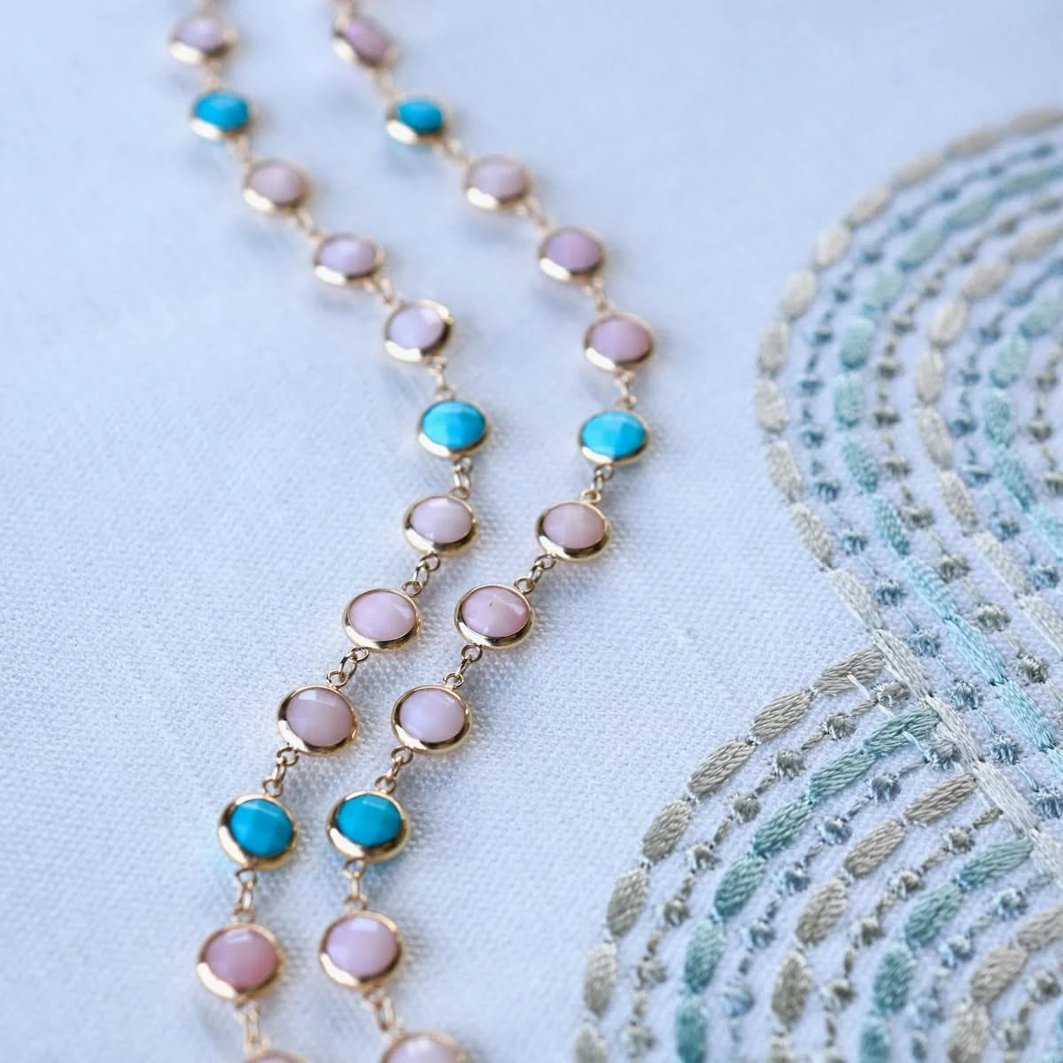 Newport Grand Palm Beach Necklace in 14k Gold