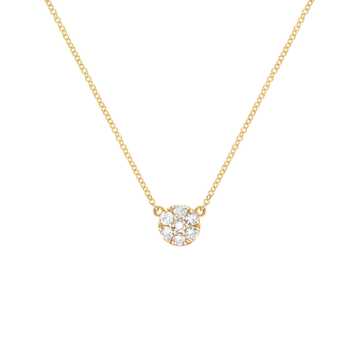 Rosecliff Diamond Mini Necklace in Solid 14k Gold