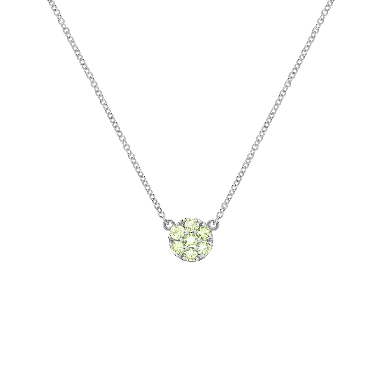 Rosecliff Peridot Mini Necklace in Solid 14k Gold (August)