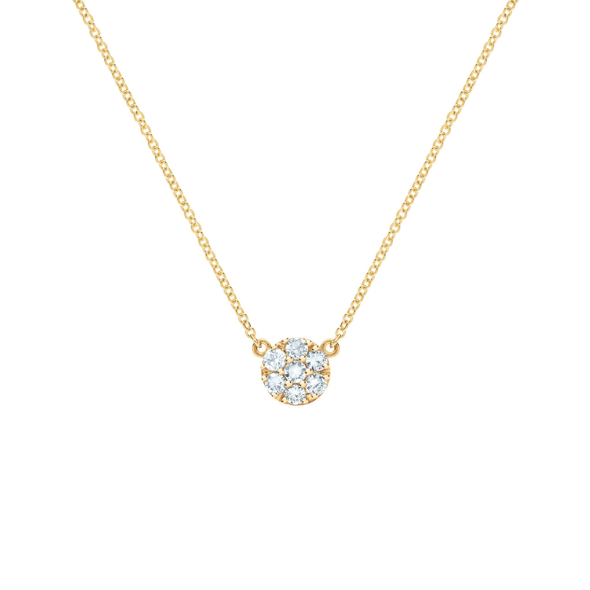 Rosecliff Aquamarine Mini Necklace in Solid 14k Gold (March)