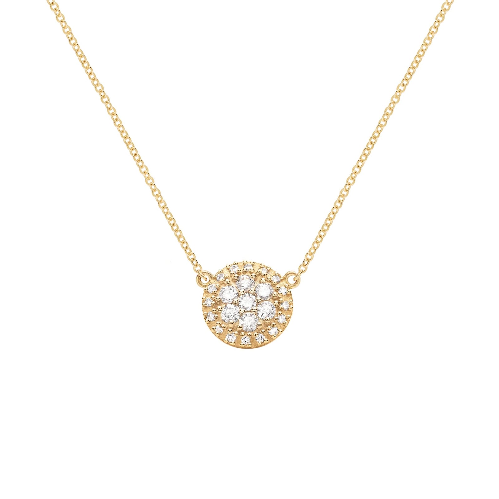 Palmer Diamond Necklace in Solid 14k Gold
