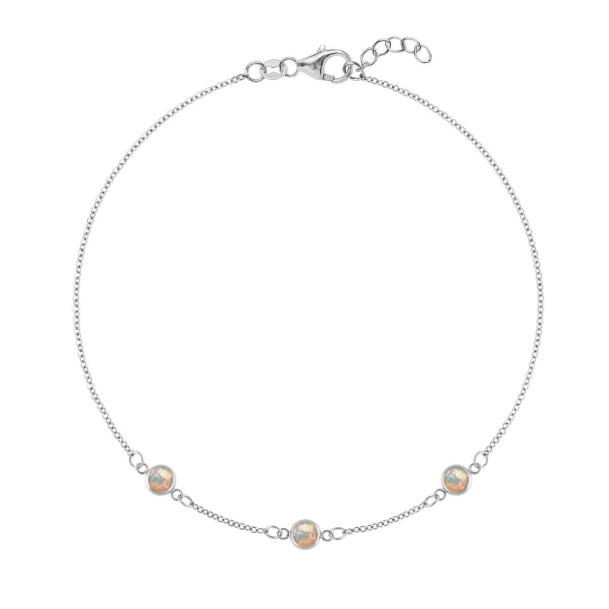 Bayberry 3 Opal Bracelet in 14k Gold (October)