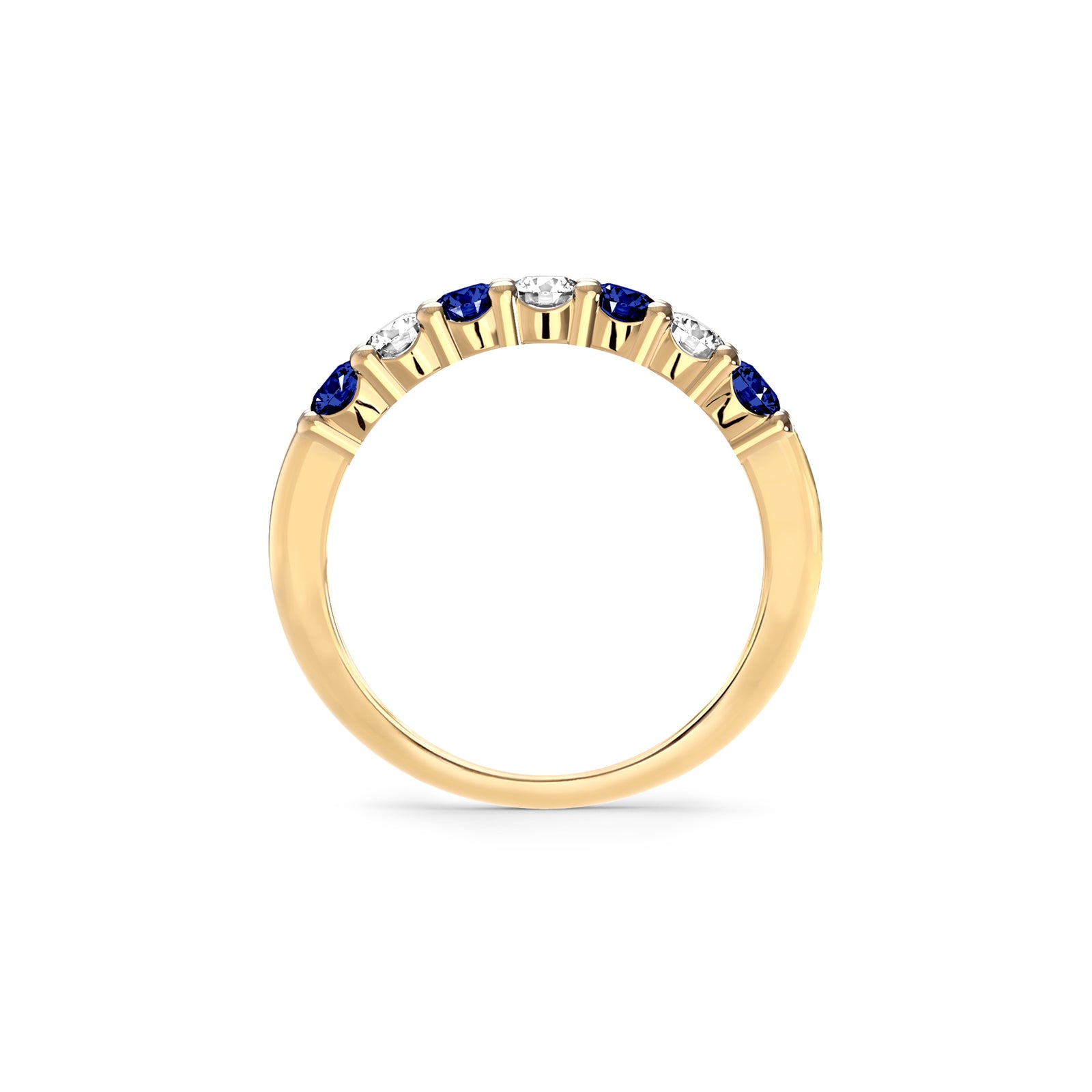 Rosecliff Luxe Diamond & Sapphire Stackable Ring in 14k Gold (September)