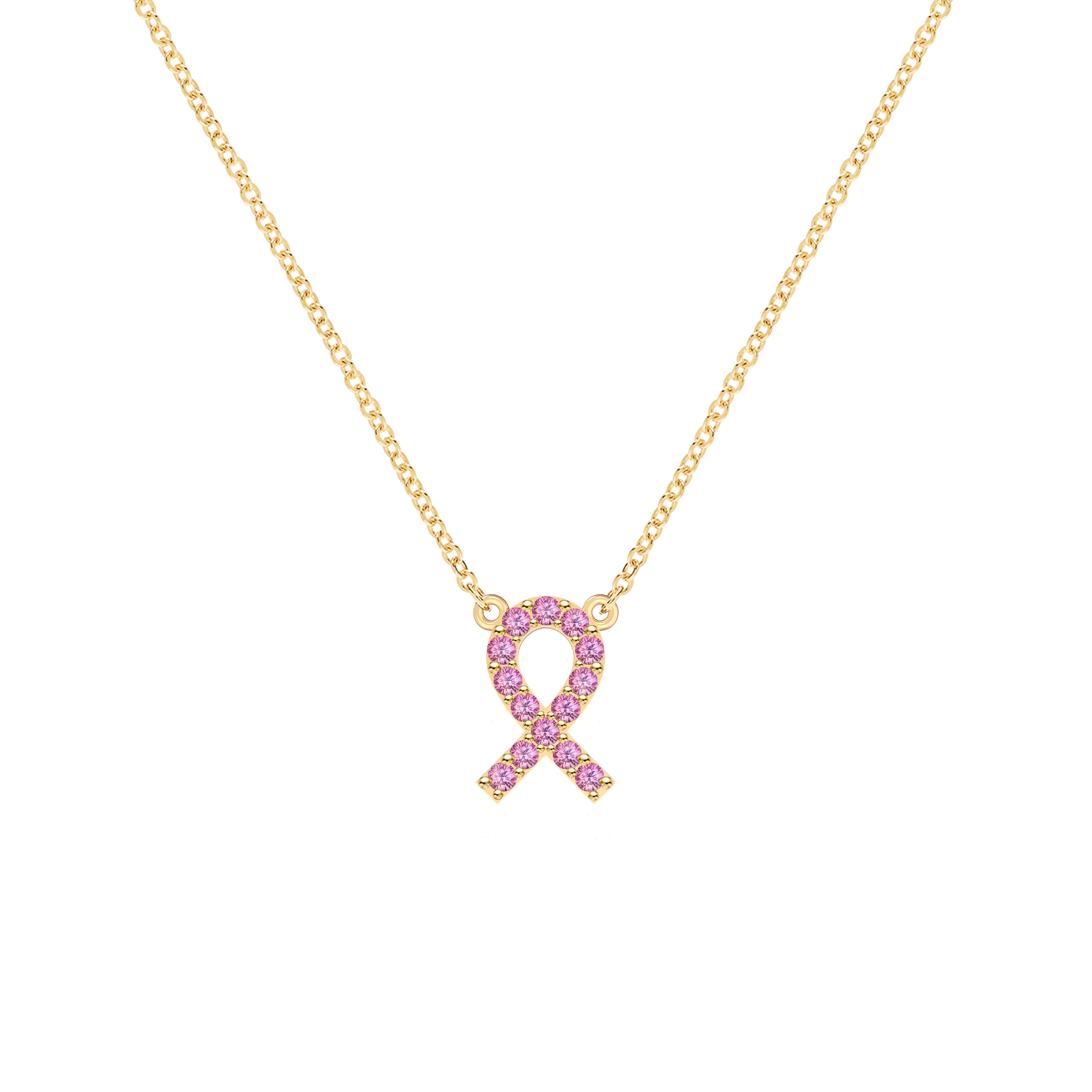 Breast cancer sale ribbon necklace