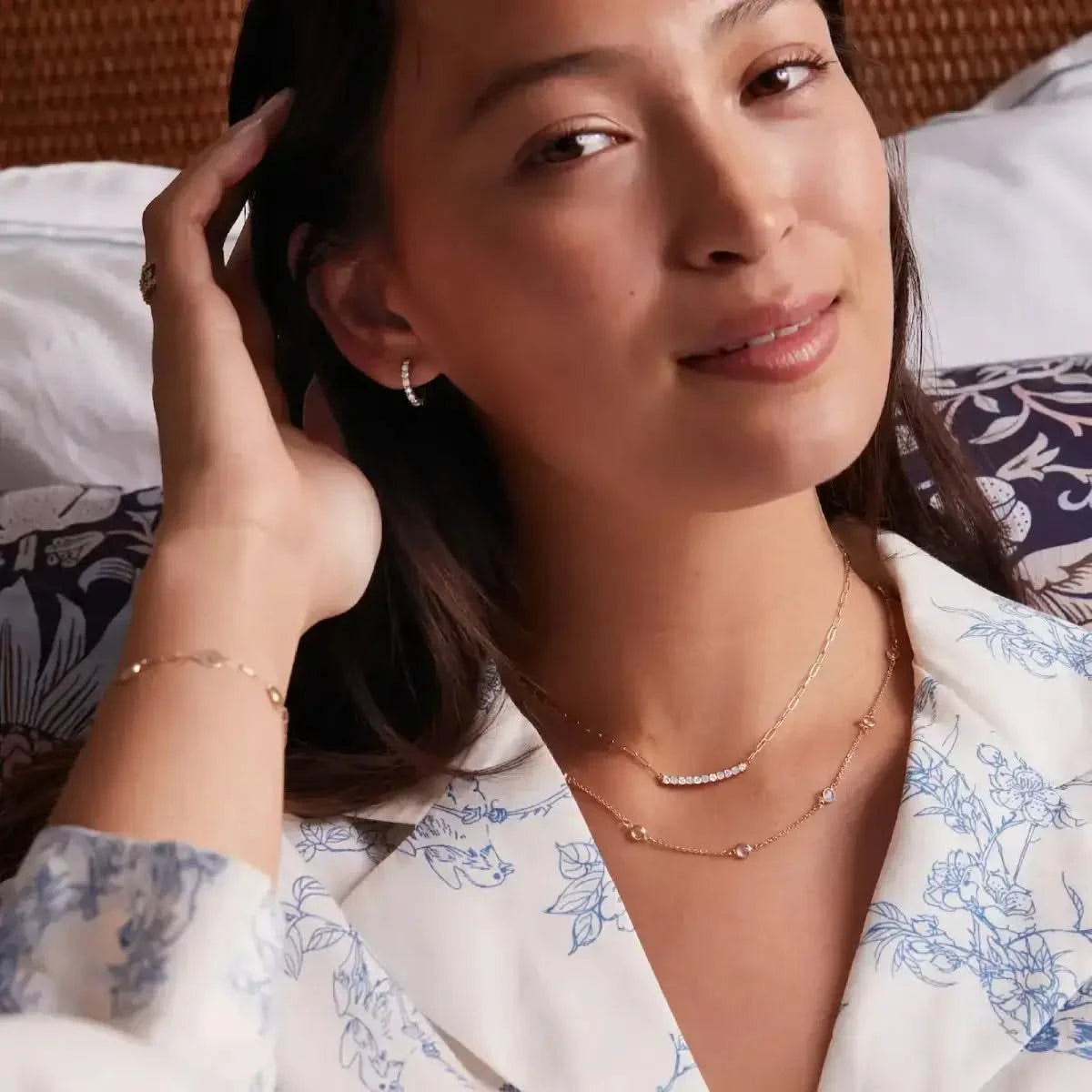 Rosecliff Diamond & Opal Huggie Hoop Earrings in 14k Gold (October)