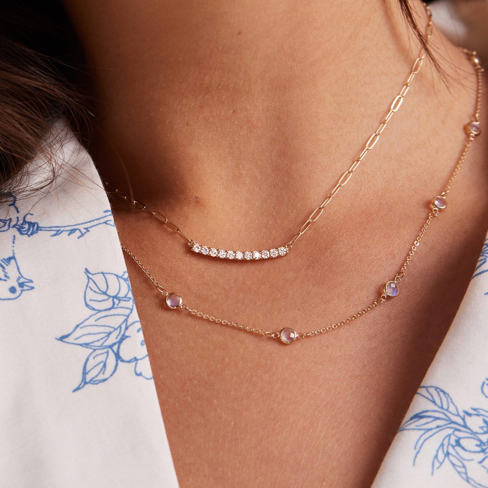 Rosecliff Bar Adelaide Mini Necklace in 14k Gold