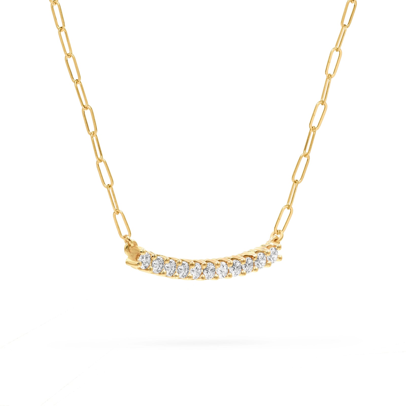 Rosecliff Diamond Bar Adelaide Mini Necklace in 14k Gold