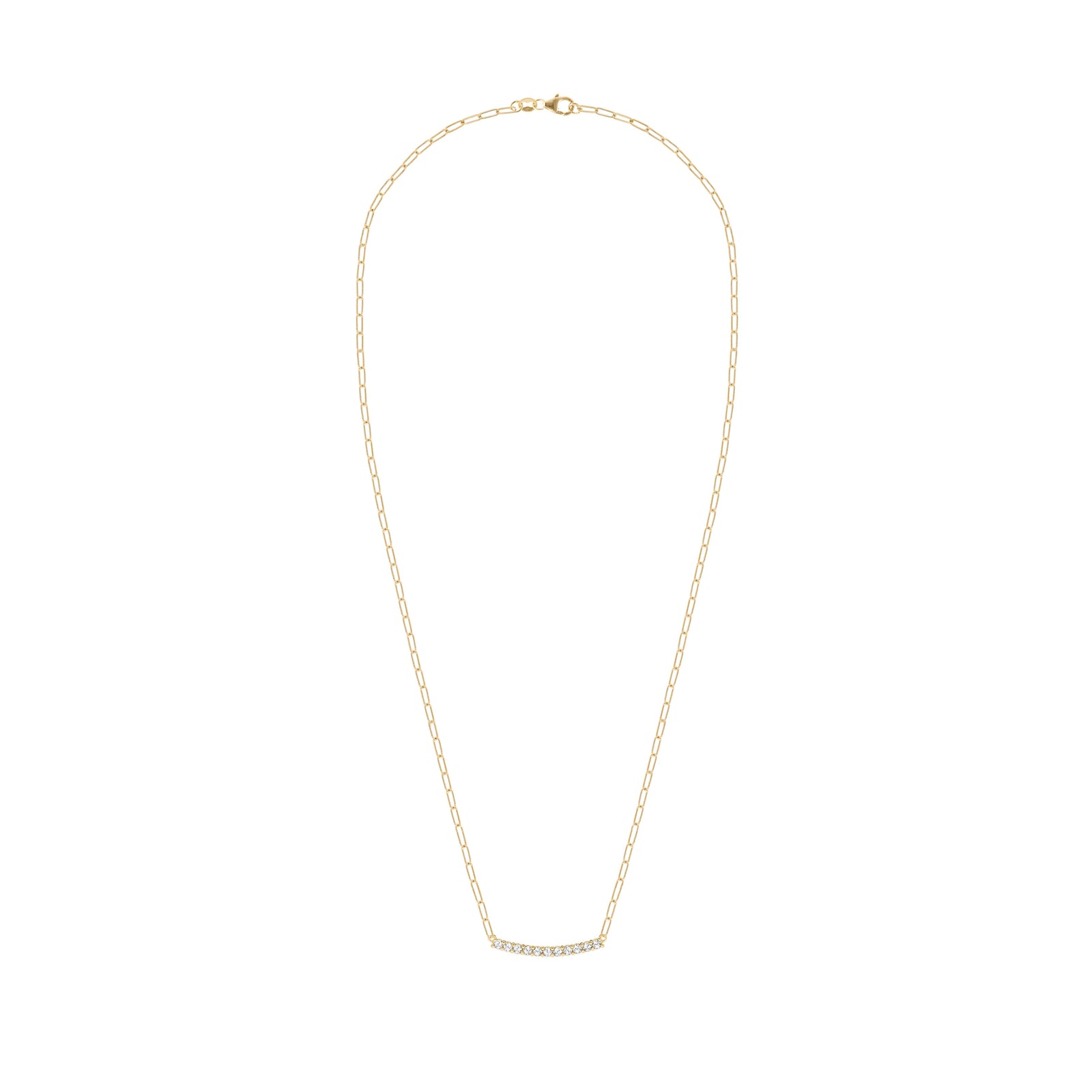 Rosecliff Diamond Bar Adelaide Mini Necklace in 14k Gold
