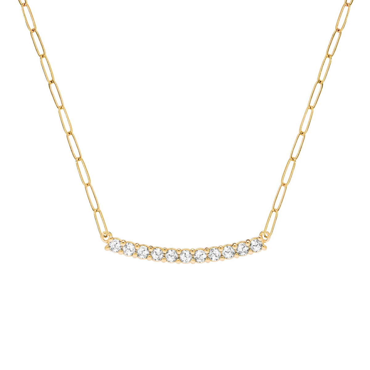 Rosecliff Diamond Bar Adelaide Mini Necklace in 14k Gold