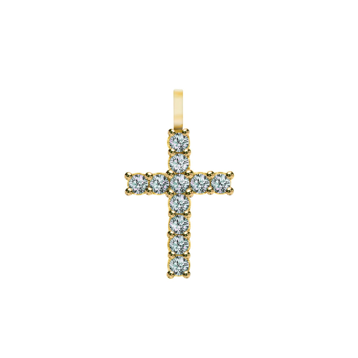 Rosecliff Cross Alexandrite Pendant in 14k Gold (June)