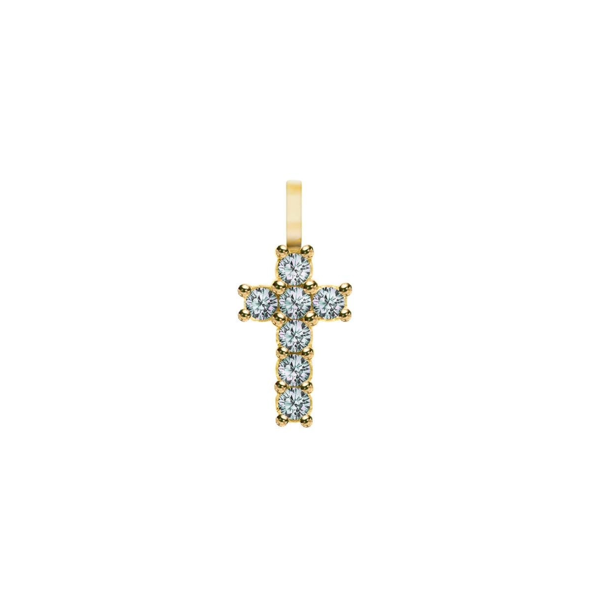 Rosecliff Small Cross Alexandrite Pendant in 14k Gold (June)