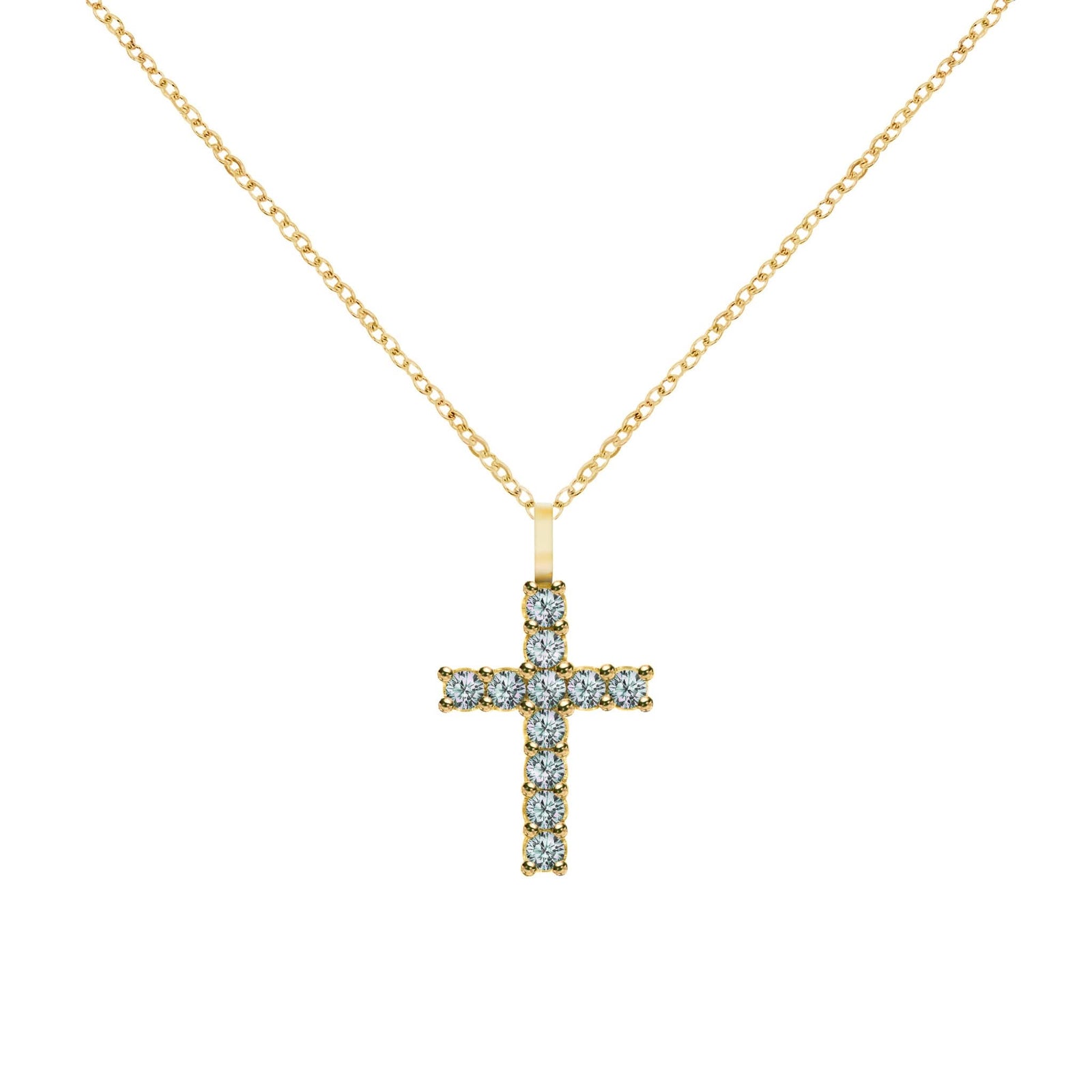 Rosecliff Cross Alexandrite Pendant in 14k Gold (June)