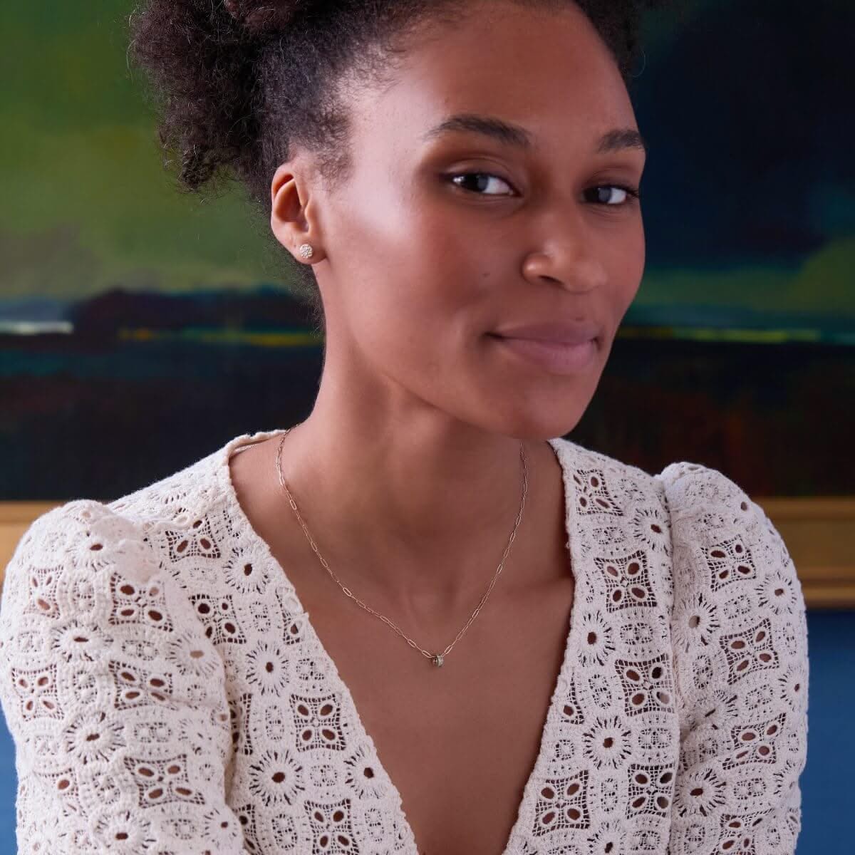 Rosecliff Aquamarine Bead in 14k Gold (March)