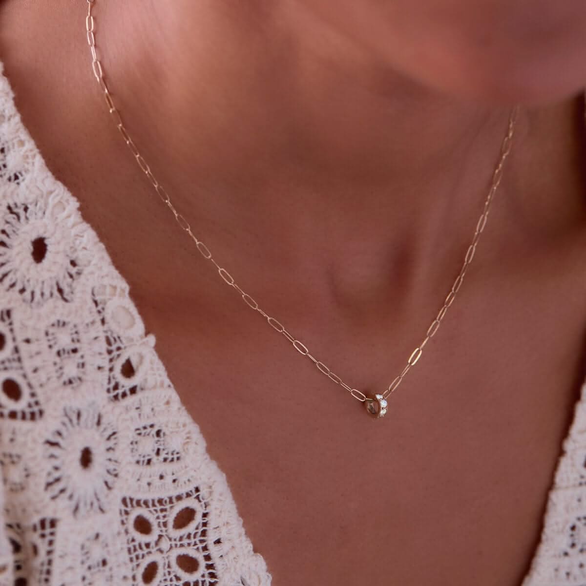 Rosecliff Diamond Bead in 14k Gold