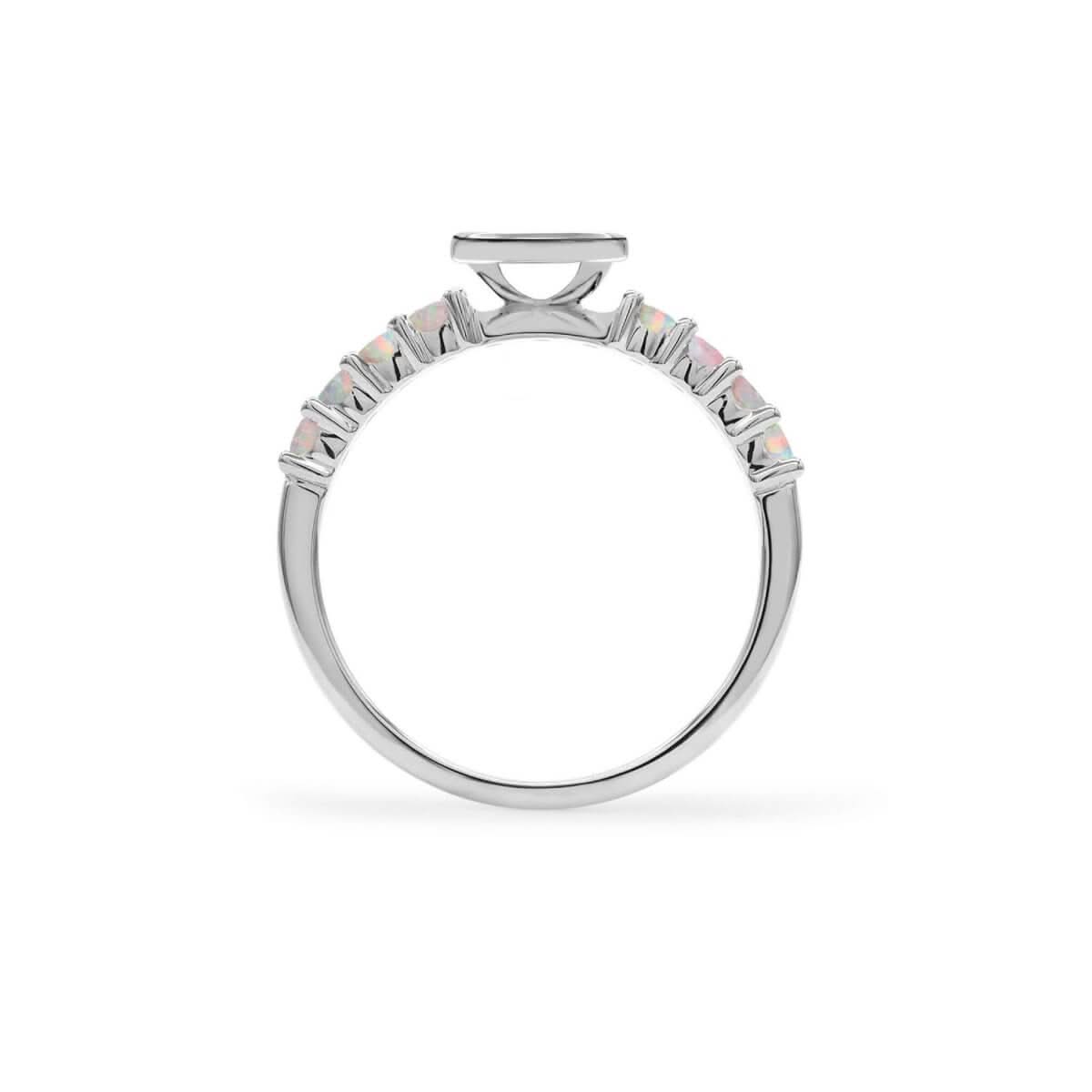 Rosecliff Letter Opal Ring in 14k Gold (October)