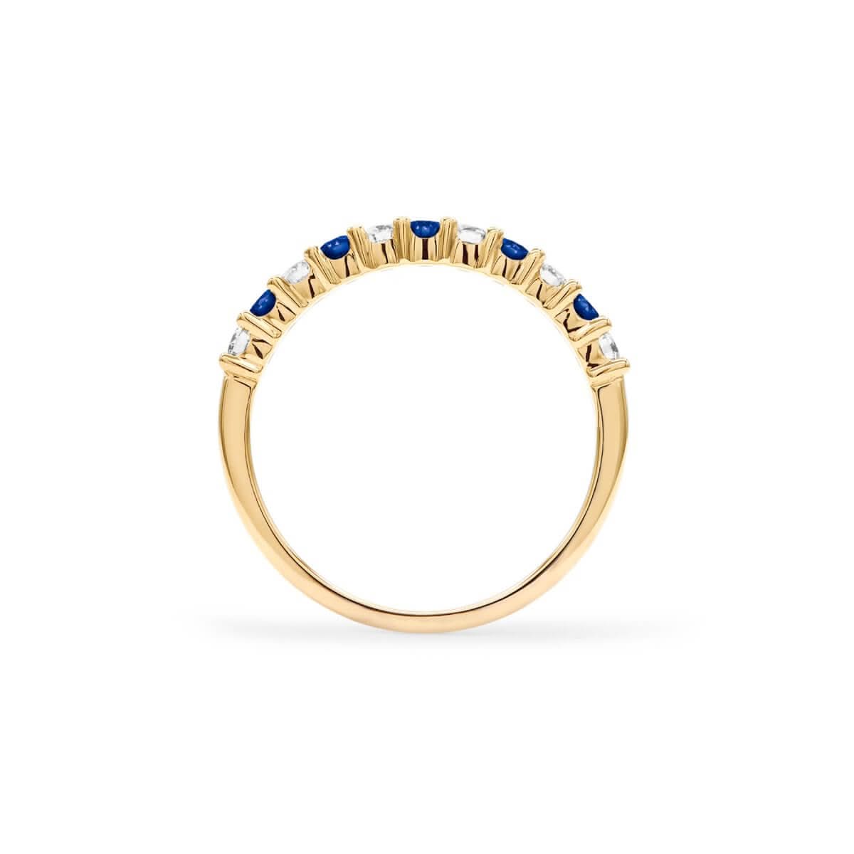 Rosecliff Diamond & Sapphire Stackable Ring in 14k Gold (September)
