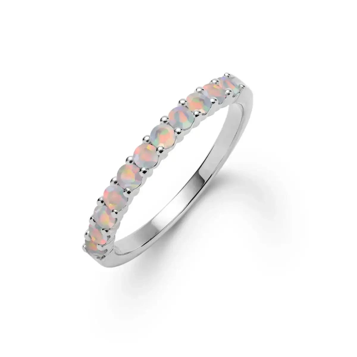 Rosecliff Opal Stackable Ring in 14k Gold (October)
