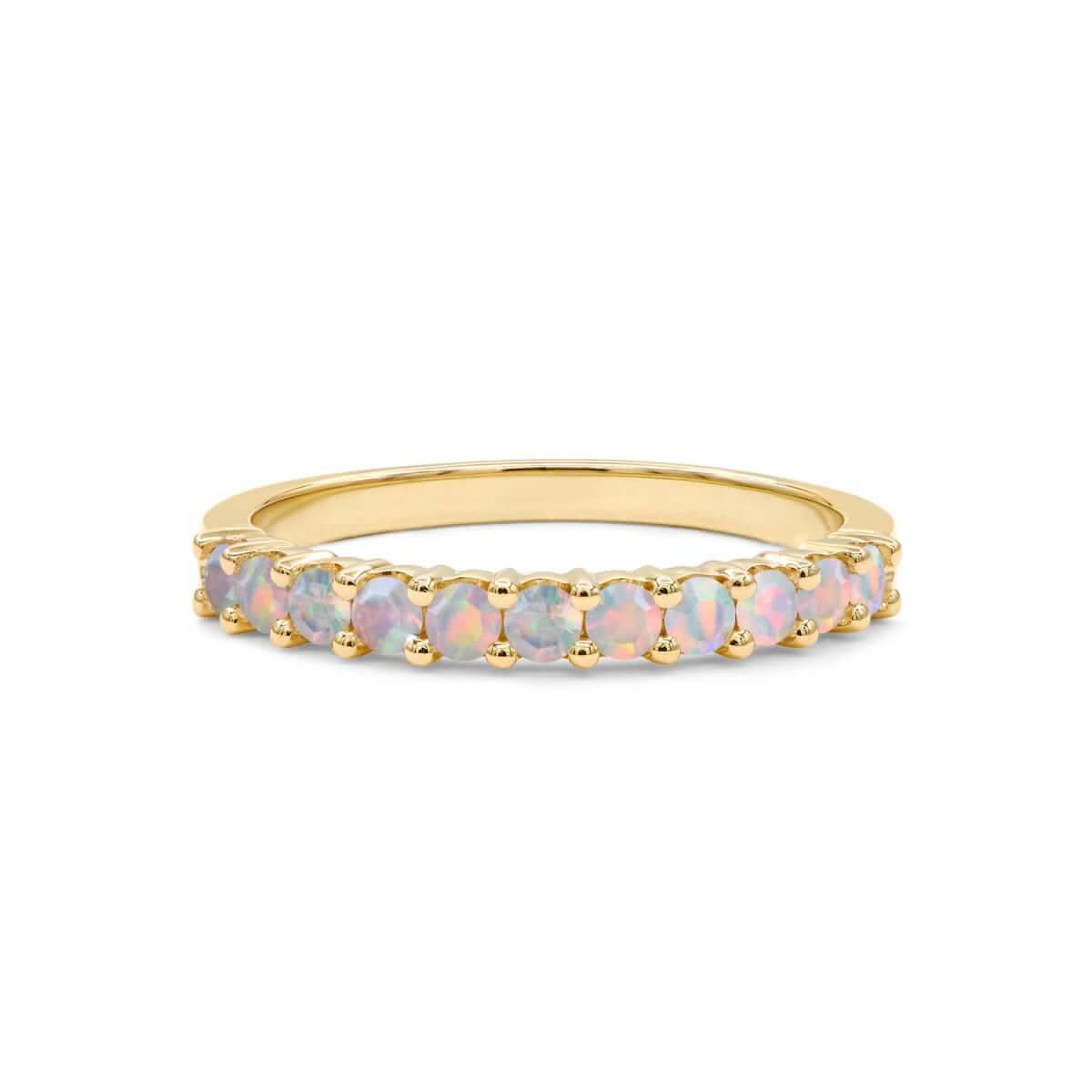 Rosecliff Opal Stackable Ring in 14k Gold (October)