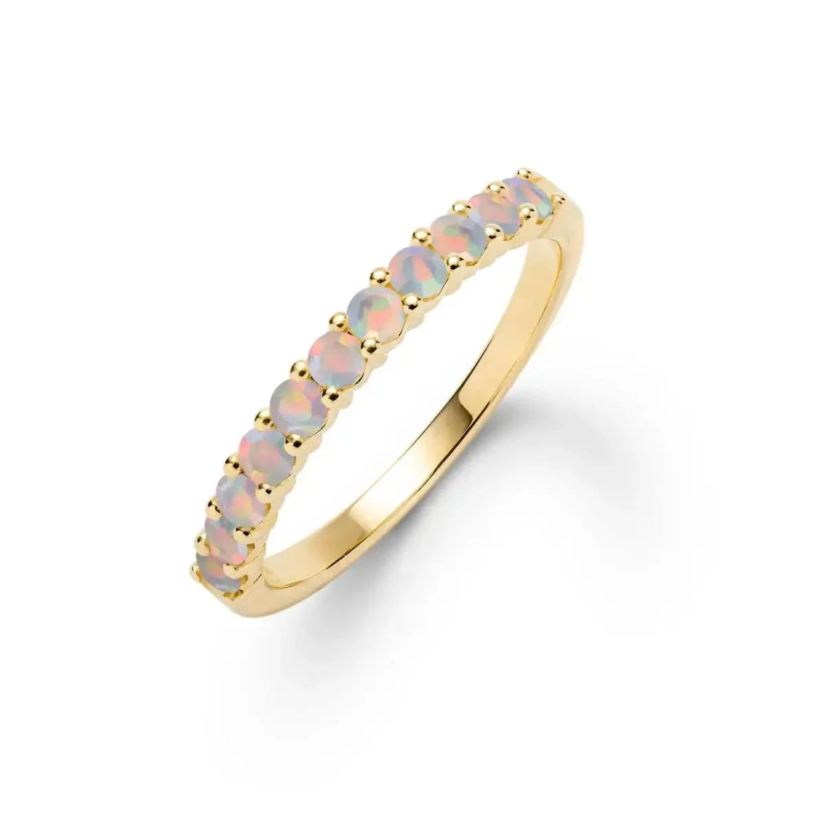 Rosecliff Opal Stackable Ring in 14k Gold (October)