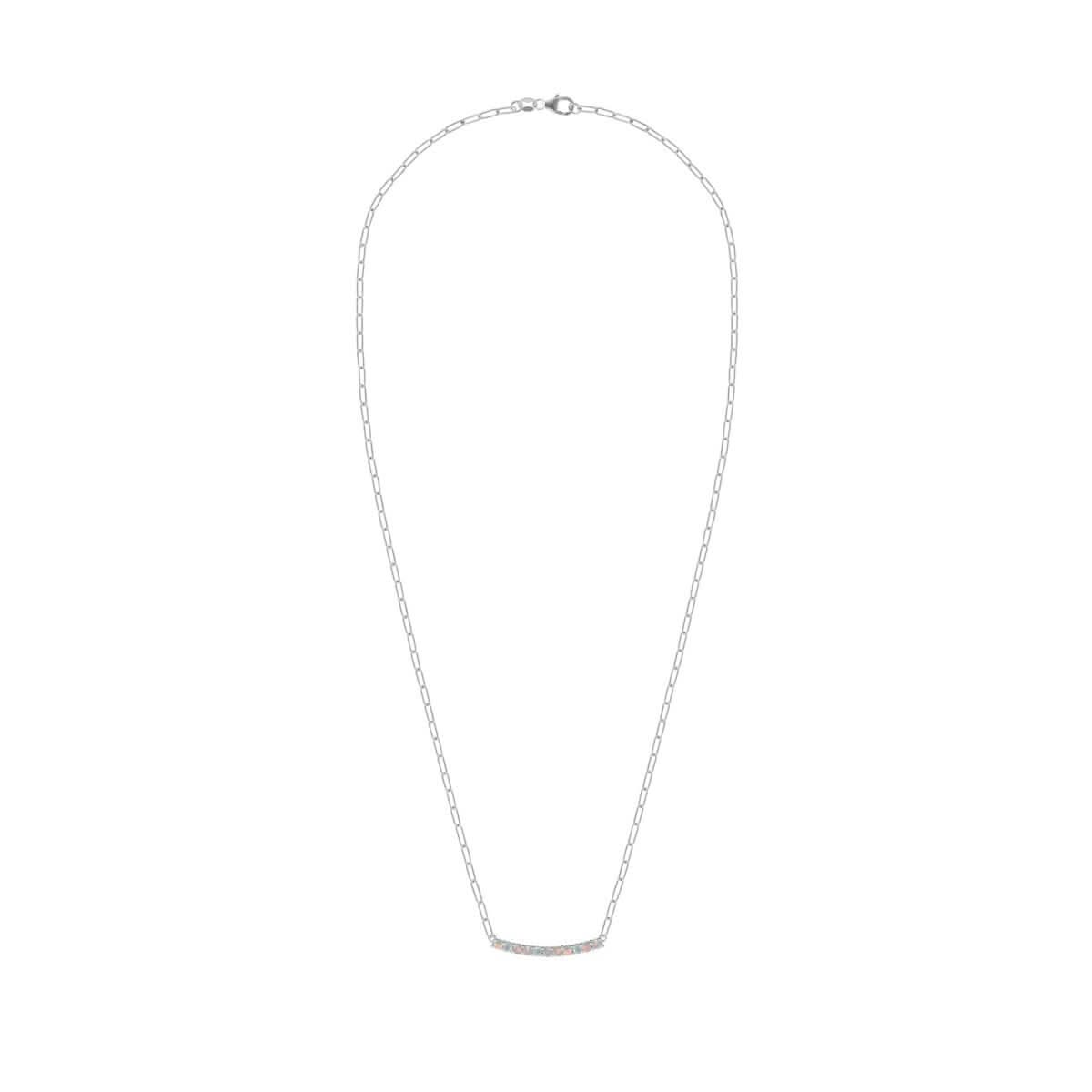 Rosecliff Opal Bar Adelaide Mini Necklace in 14k Gold (October)