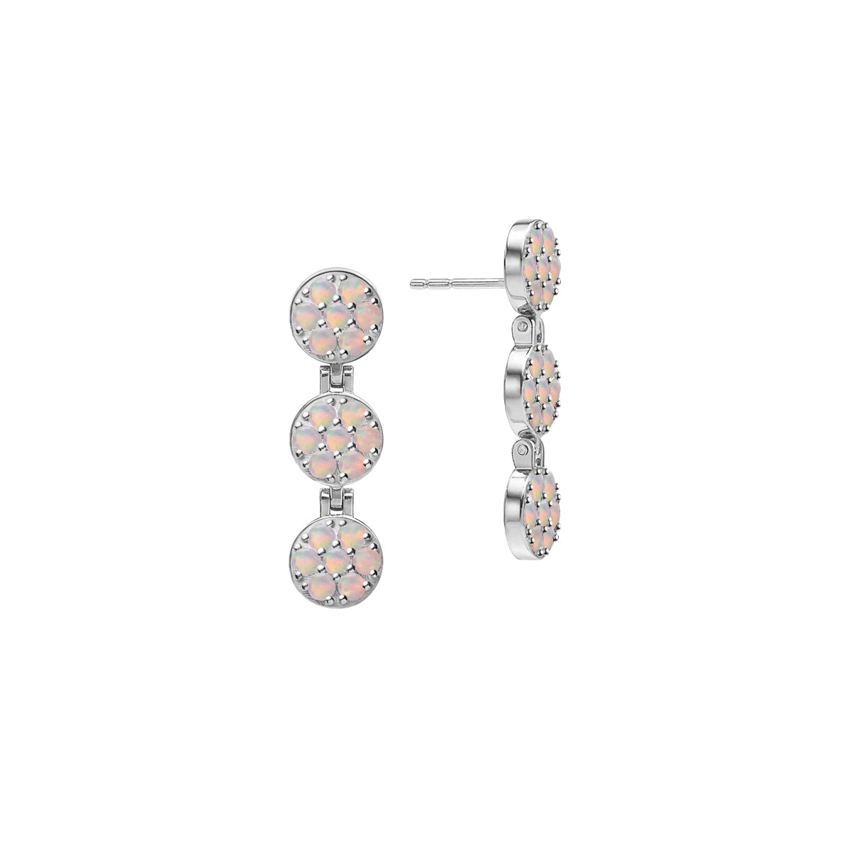 Rosecliff Opal Drop Earrings in 14k Gold (October)