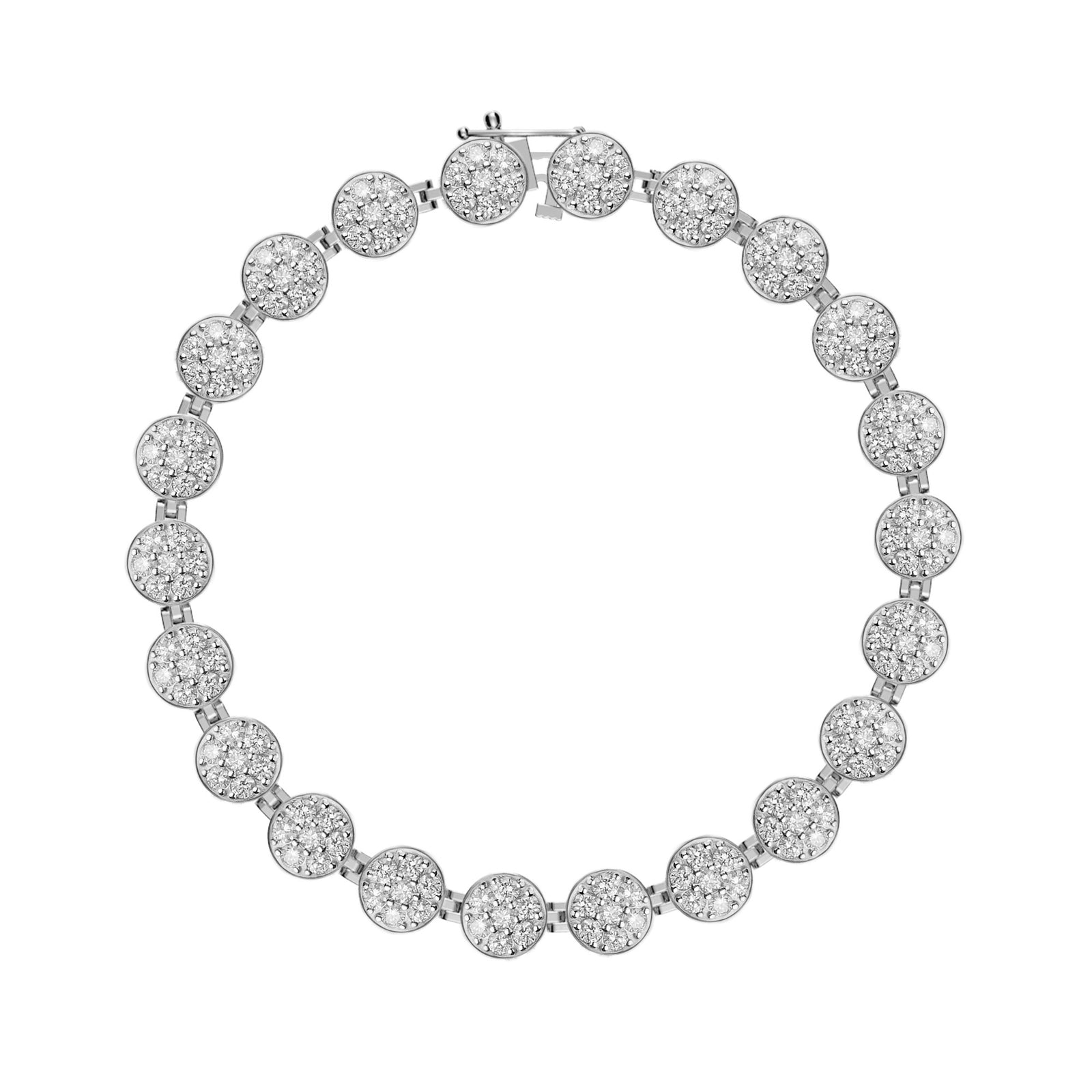 Rosecliff Tennis White Topaz Bracelet in 14k Gold (April)