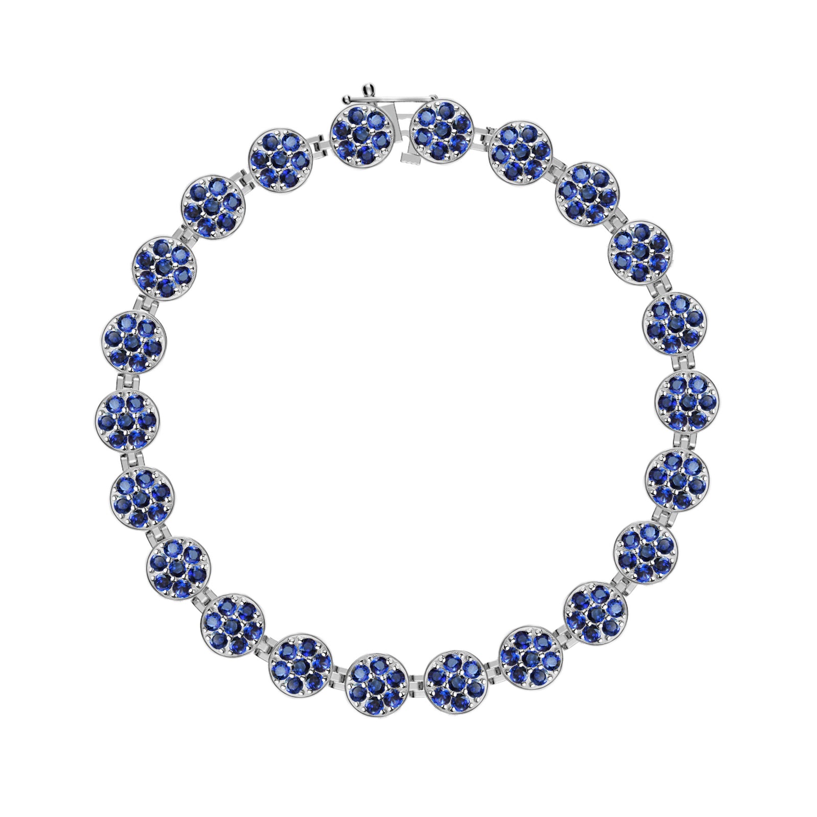 Rosecliff Tennis Sapphire Bracelet in 14k Gold (September)