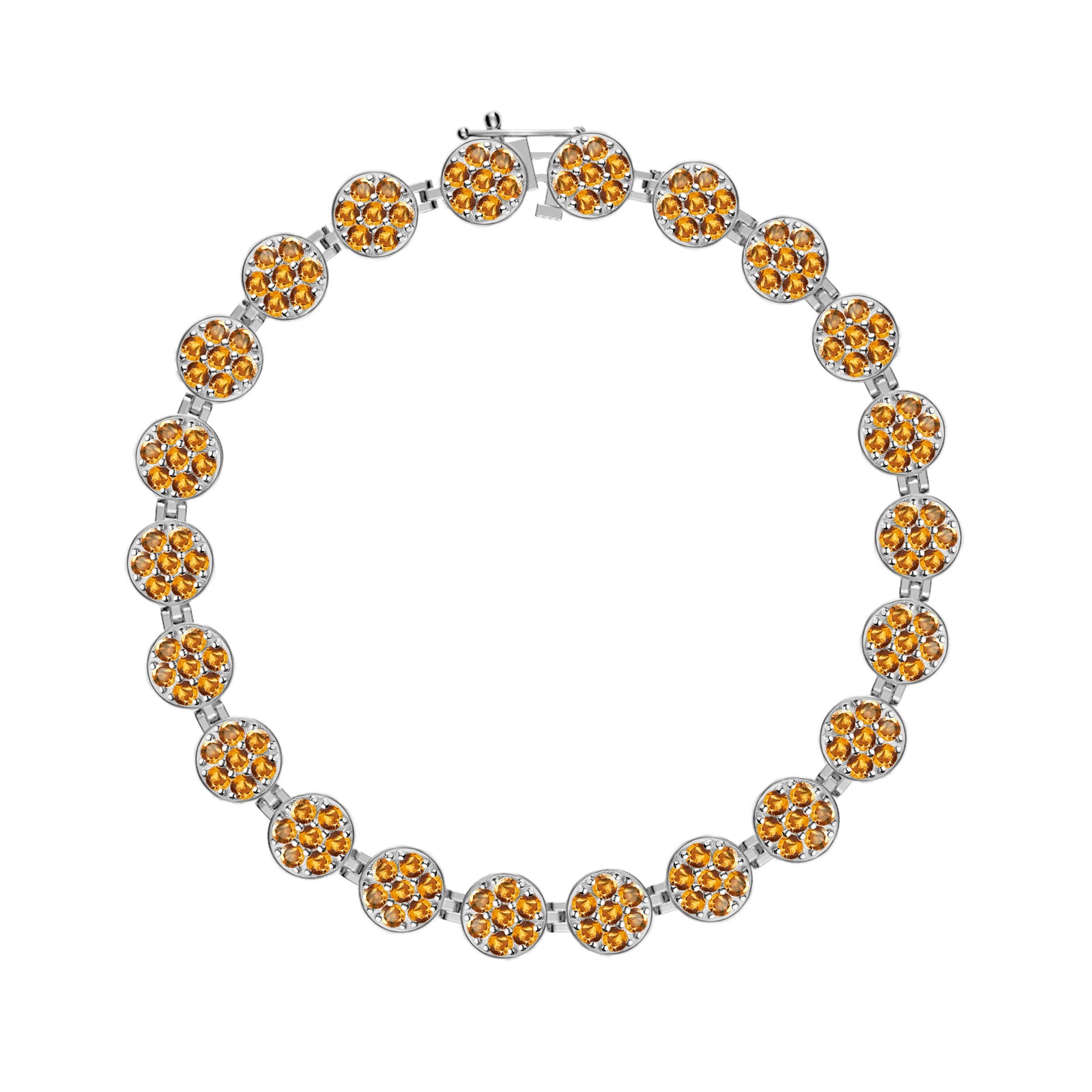 Rosecliff Tennis Citrine Bracelet in 14k Gold (November)