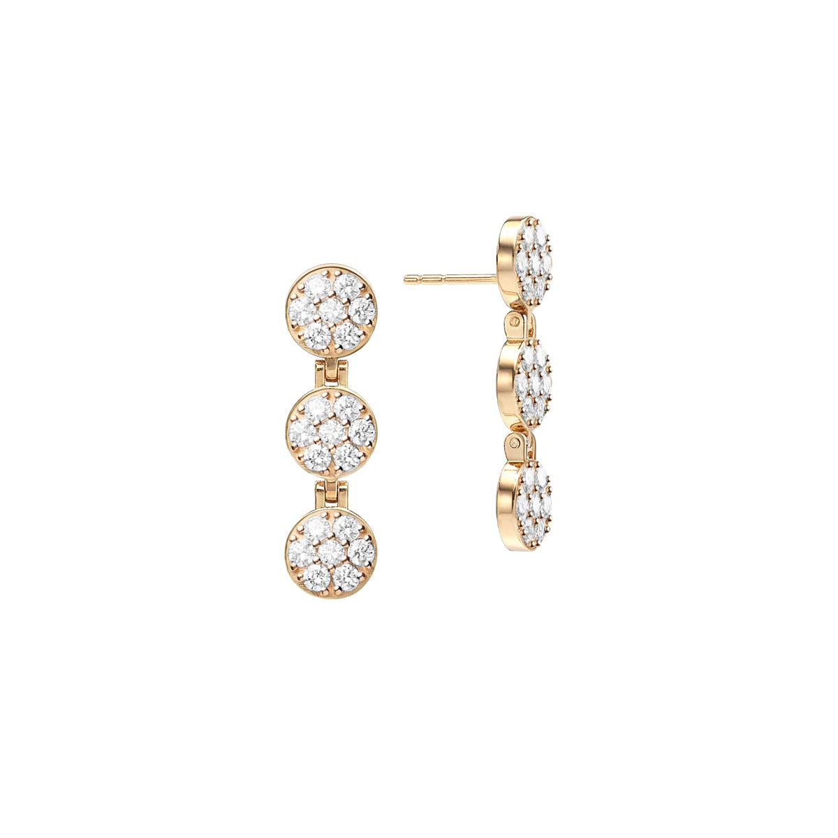 Rosecliff Birthstone Drop Earrings in 14k Gold