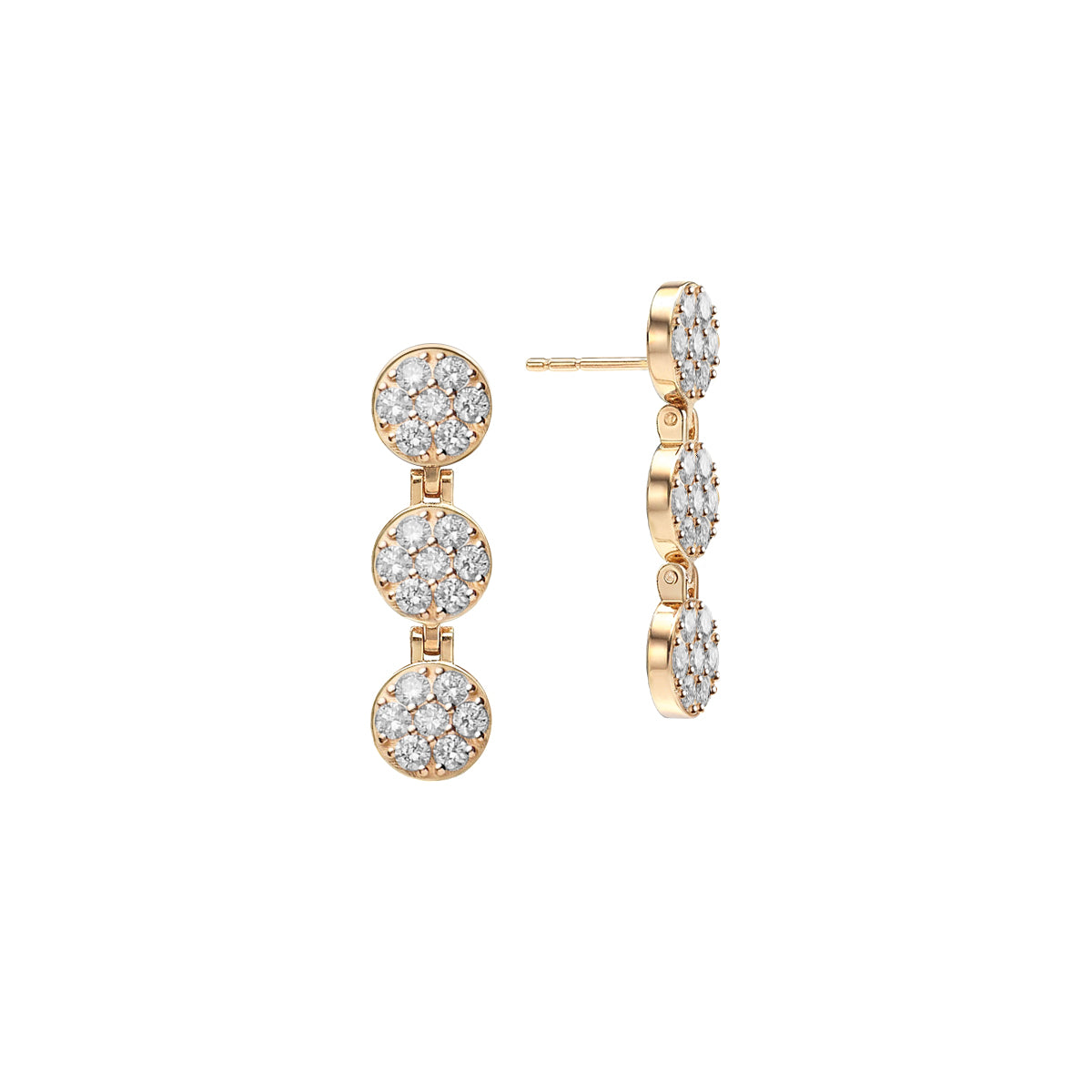 Rosecliff White Topaz Drop Earrings in 14k Gold (April)