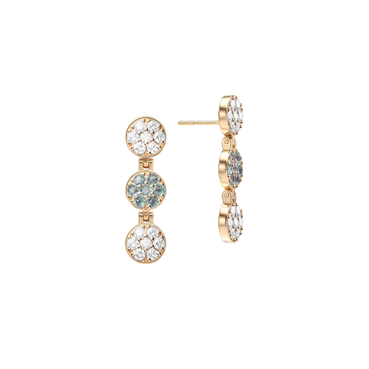 Rosecliff Diamond & Alexandrite Drop Earrings in 14k Gold (June)
