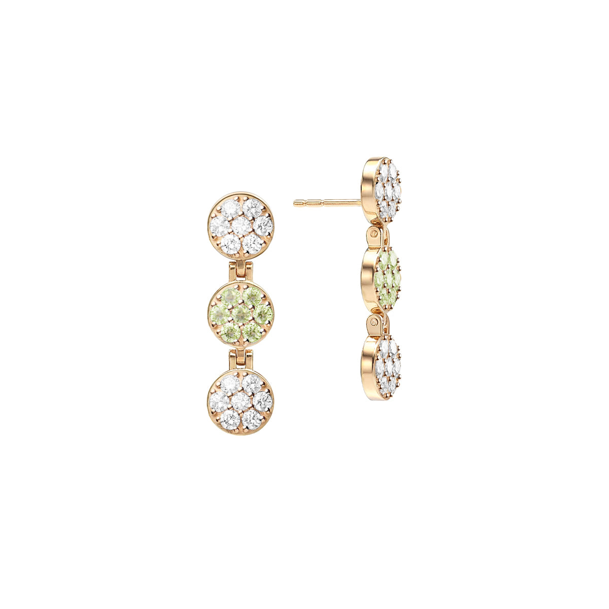 Rosecliff Diamond & Peridot Drop Earrings in 14k Gold (August)