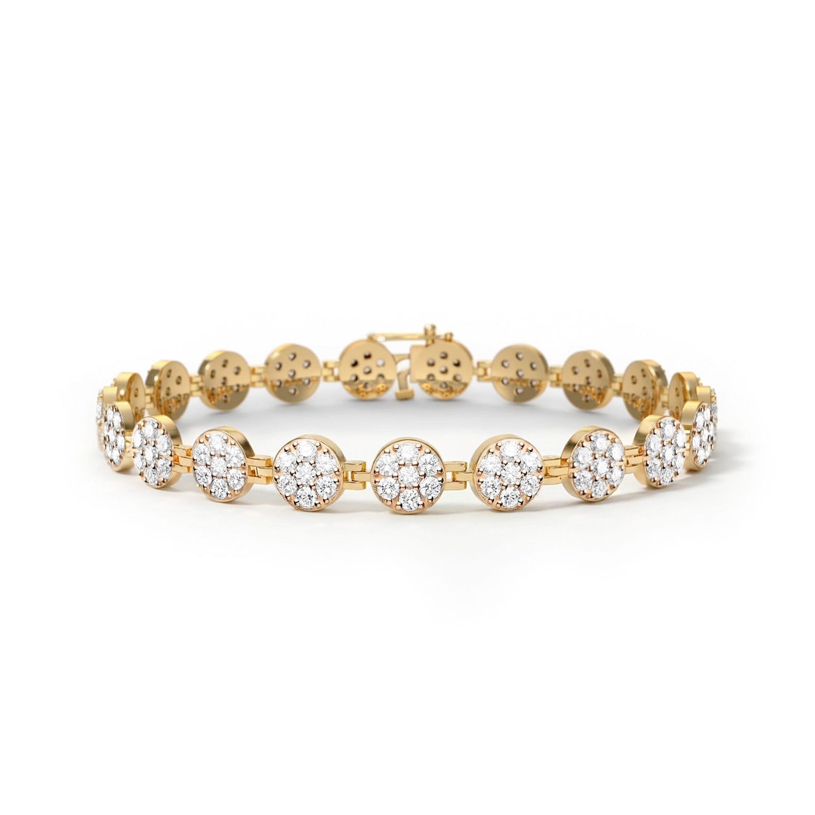 Rosecliff Tennis Bracelet in 14k Gold