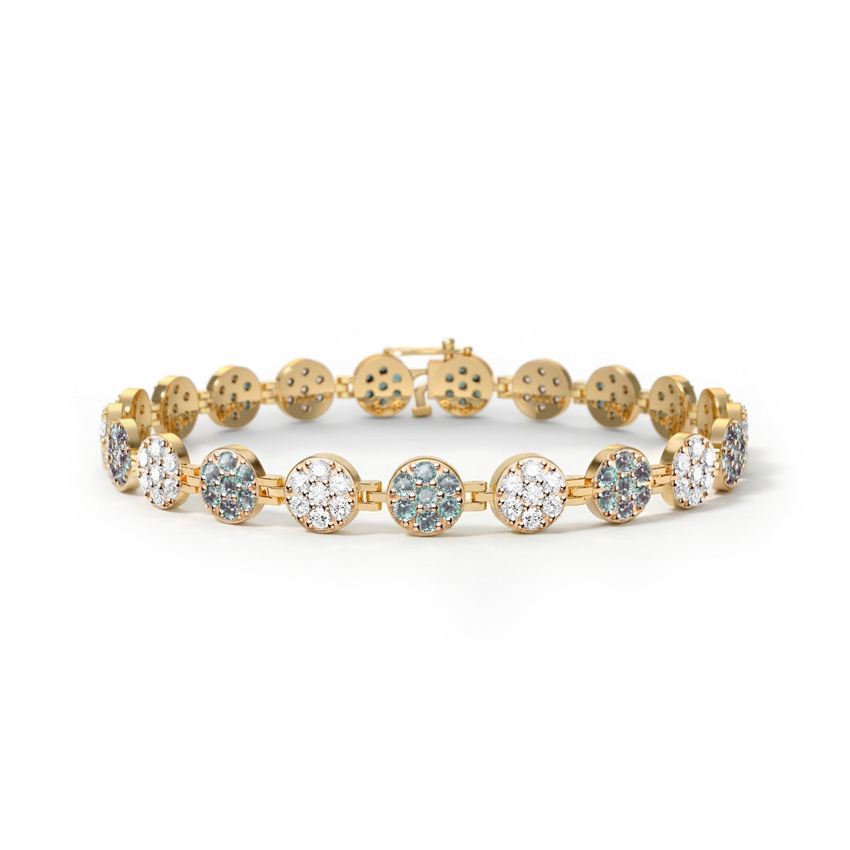 Rosecliff Tennis Diamond & Alexandrite Bracelet in 14k Gold (June)