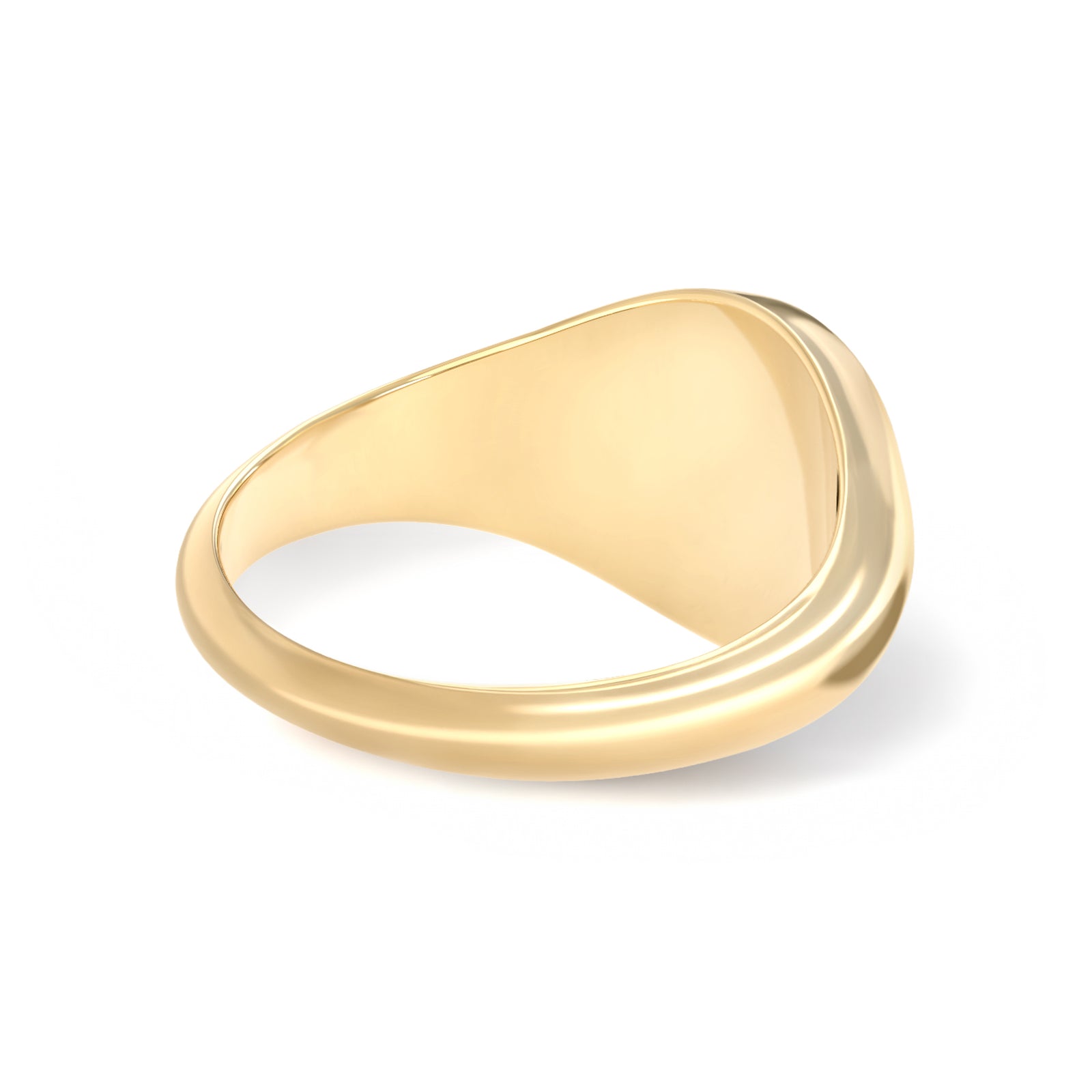 Signet Flower Ring in 14k Gold