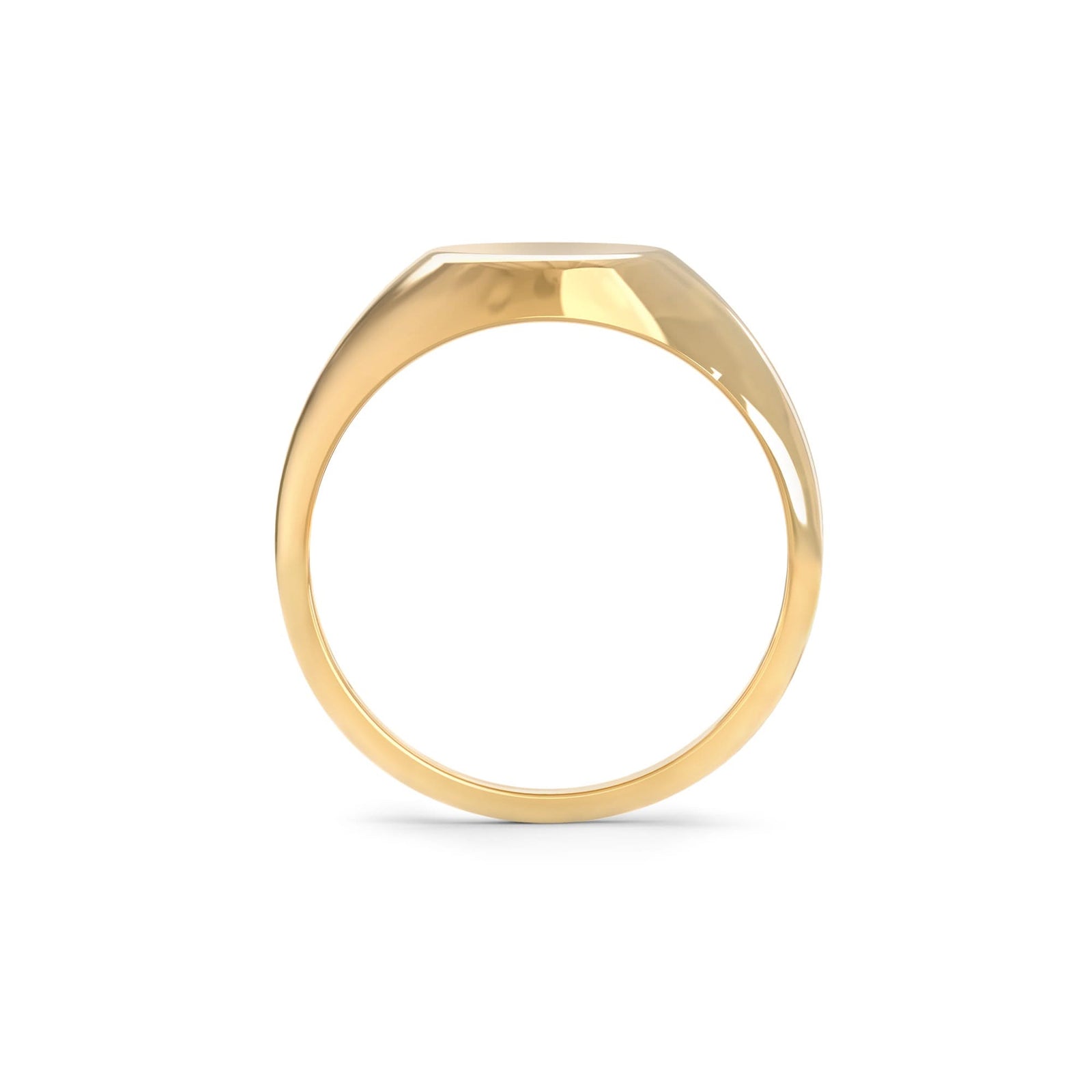 Signet Flower Ring in 14k Gold